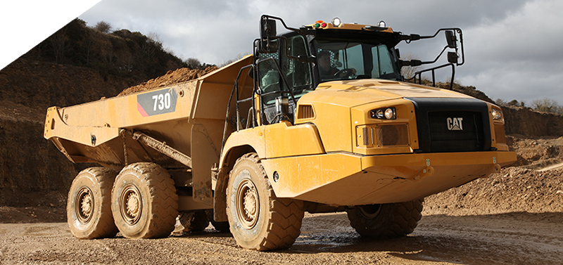 CAT yellow dump truck